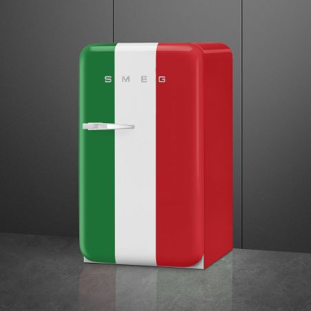 Smeg Années 50 Réfrigérateur 55cm décor Drapeau Italien, LED, 135L, automatique FAB10HRDIT6