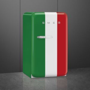 Smeg Années 50 Réfrigérateur 55cm décor Drapeau Italien, LED, 135L, automatique FAB10HRDIT6