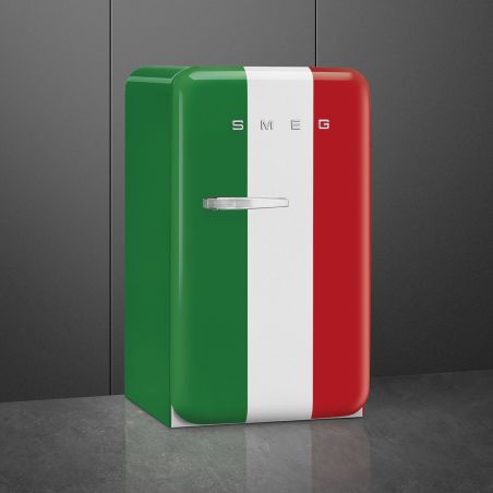 Smeg Années 50 Réfrigérateur 55cm décor Drapeau Italien, LED, 135L, automatique FAB10HRDIT6