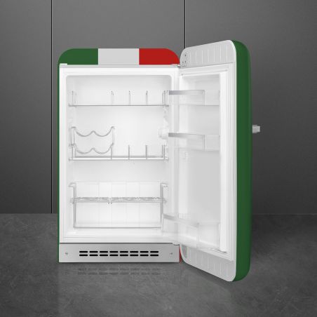 Smeg Années 50 Réfrigérateur 55cm décor Drapeau Italien, LED, 135L, automatique FAB10HRDIT6