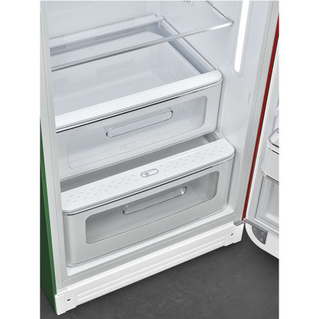 Smeg FAB28RDIT6 Années 50 Réfrigérateur 60cm Drapeau Italien, inverter, 270l