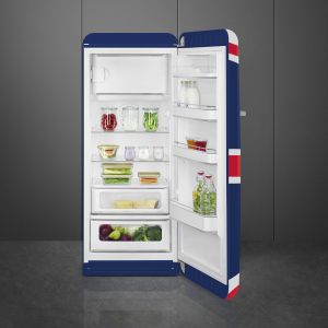 Smeg Union Jack FAB28RDUJ6 – Réfrigérateur Années 50, 270L, Froid brassé, Inverter, Classe C, 60 cm