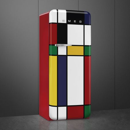 Réfrigérateur SMEG Années 50 FAB28RDMC6 décor multicolore