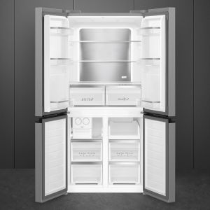 Réfrigérateur SMEG Universel 4 portes 84cm Inox Look, froid ventilé, LED, FQI48XD