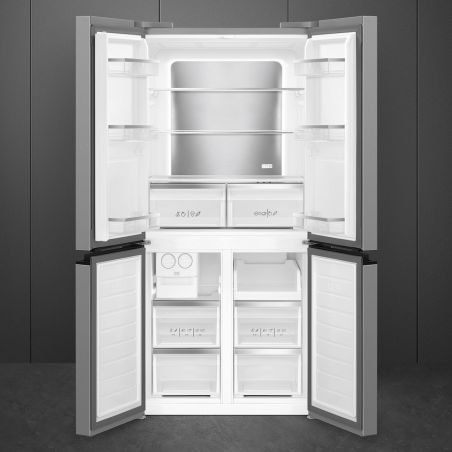 Réfrigérateur SMEG Universel 4 portes 84cm Inox Look, froid ventilé, LED, FQI48XD