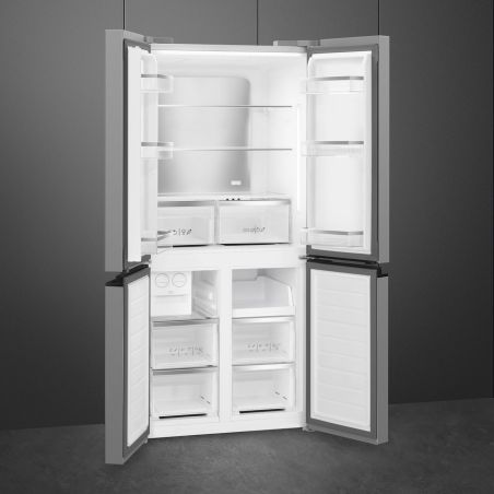 Réfrigérateur SMEG Universel 4 portes 84cm Inox Look, froid ventilé, LED, FQI48XD