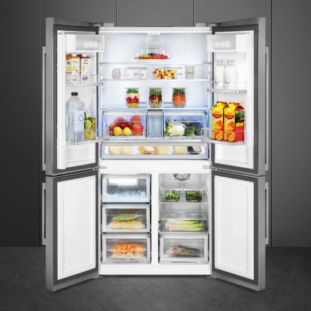 Smeg Universel FQ60XDAIE réfrigérateur 4 portes inox 908mm LED 572L, froid multi-circuits