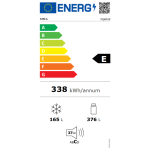 Smeg FQ60XE, réfrigérateur 4 portes 91 cm Inox, volume 541 l, froid ventilé, LED