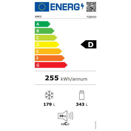 Smeg Universel FQI60KD, réfrigérateur 4 portes 522L, Froid ventilé, Zone convertible, LED, Classe D