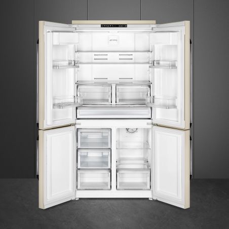 Smeg Victoria réfrigérateur 4 portes 91cm FQ960P6, volumineux, froid ventilé, Inverter, LED