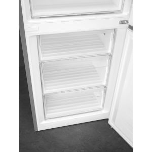 SMEG RC18XDNE combiné inox look, 60 cm, froid ventilé, LED, Eco, réversible