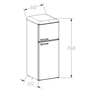 Réfrigérateur rétro 280L Lofra 42dB finition chrome IGT280D/1