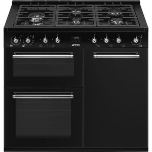 Piano de cuisson SMEG Concerto 100x60 cm gaz Noir | CX103GMBL
