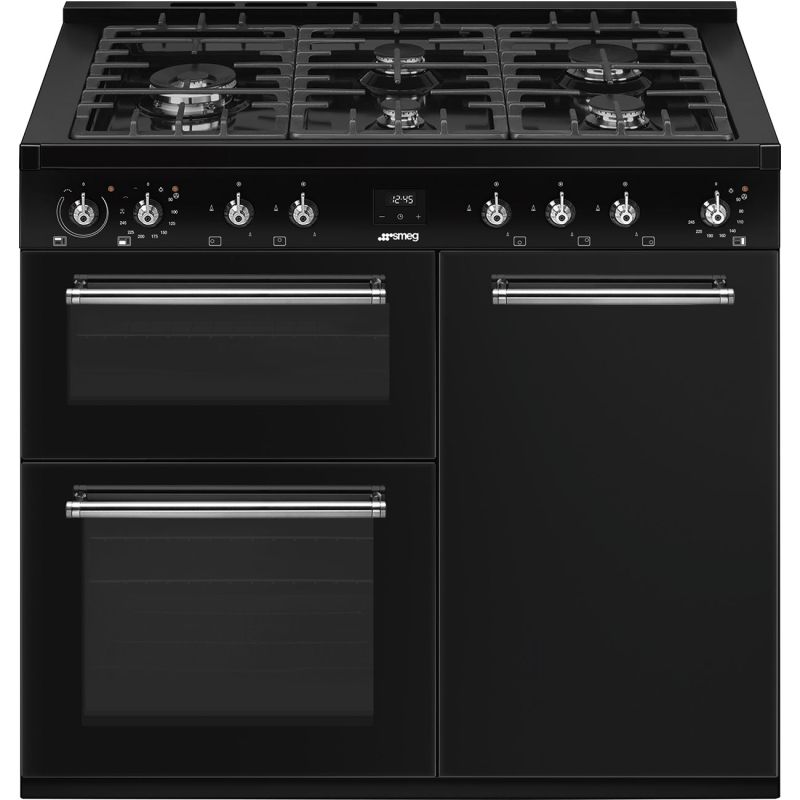 Piano de cuisson SMEG Concerto 100x60 cm gaz Noir | CX103GMBL