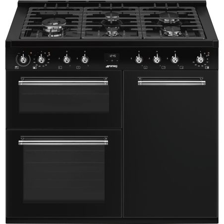 Piano de cuisson SMEG Concerto 100x60 cm gaz Noir | CX103GMBL