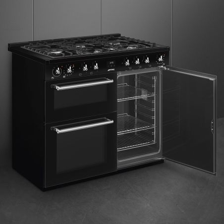 Piano de cuisson SMEG Concerto 100x60 cm gaz Noir | CX103GMBL