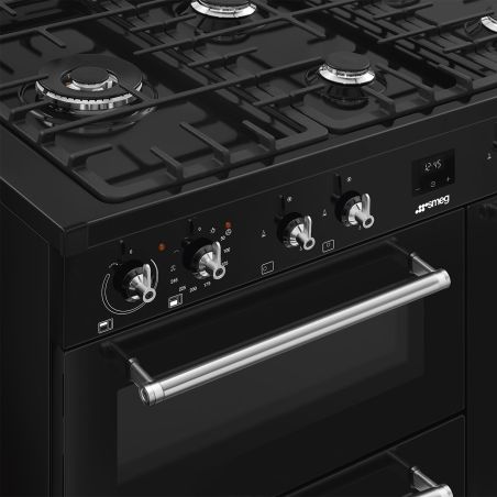 Piano de cuisson SMEG Concerto 100x60 cm gaz Noir | CX103GMBL