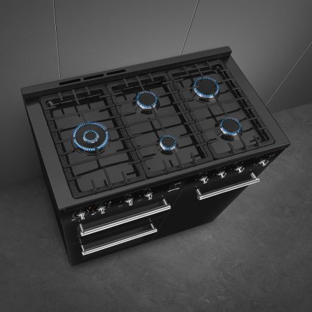 Piano de cuisson SMEG Concerto 100x60 cm gaz Noir | CX103GMBL