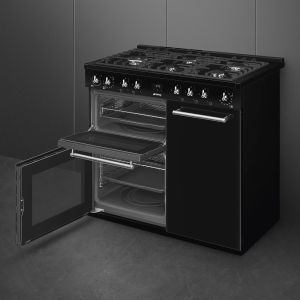 Piano de cuisson SMEG Concerto 100x60 cm gaz Noir | CX103GMBL