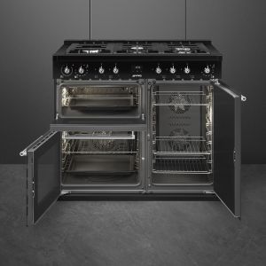 Piano de cuisson SMEG Concerto 100x60 cm gaz Noir | CX103GMBL