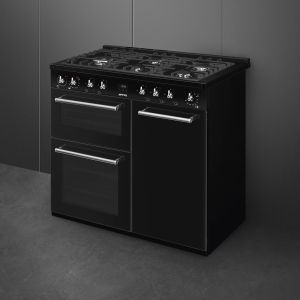 Piano de cuisson SMEG Concerto 100x60 cm gaz Noir | CX103GMBL