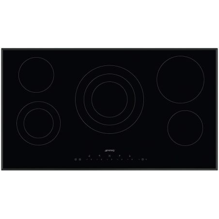 SMEG Universel SE395ETB table de cuisson vitrocéramique 90cm 5 foyers sécurité mode Eco
