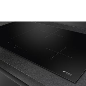 Plaque de cuisson à induction 80 cm 4 foyers Classica SMEG noir | SIM3844D