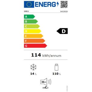 Réfrigérateur blanc intégrable Universel 110L LED porte réversible S4C092D