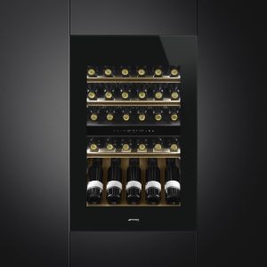 Cave à vin encastrable CVI040BE 40 bouteilles, 2 zones, verre UV noir 596mm