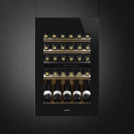 Cave à vin encastrable CVI040BE 40 bouteilles, 2 zones, verre UV noir 596mm