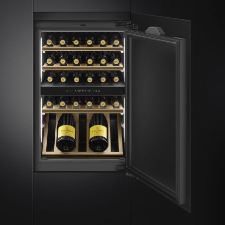 Cave à vin encastrable CVI040BE 40 bouteilles, 2 zones, verre UV noir 596mm
