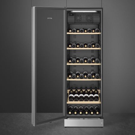 Cave à vin SCV115GS Classica 197 bouteilles 2 zones 5-22°C Inox Anti-trace