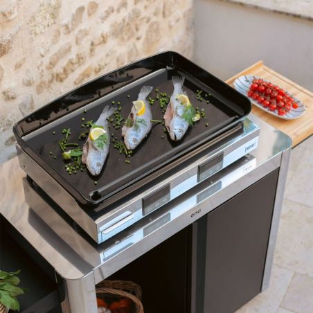 Plancha INITIAL 65 Inox électrique 2 zones fonte 3kW 3224780044918