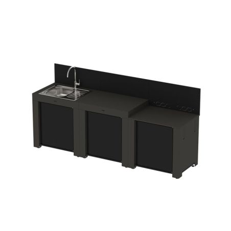 Cuisine CLASSIC 3 modules Cargo 240cm Acier Galva 3224780044321