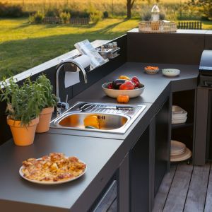 Module Évier MODULO Cargo 80cm Inox Gris Cuisine 3224780044475