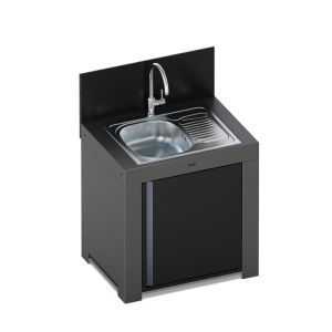 Module Évier MODULO Cargo 80cm Inox Gris Cuisine 3224780044475