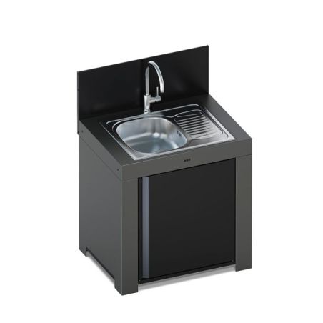 Module Évier MODULO Cargo 80cm Inox Gris Cuisine 3224780044475