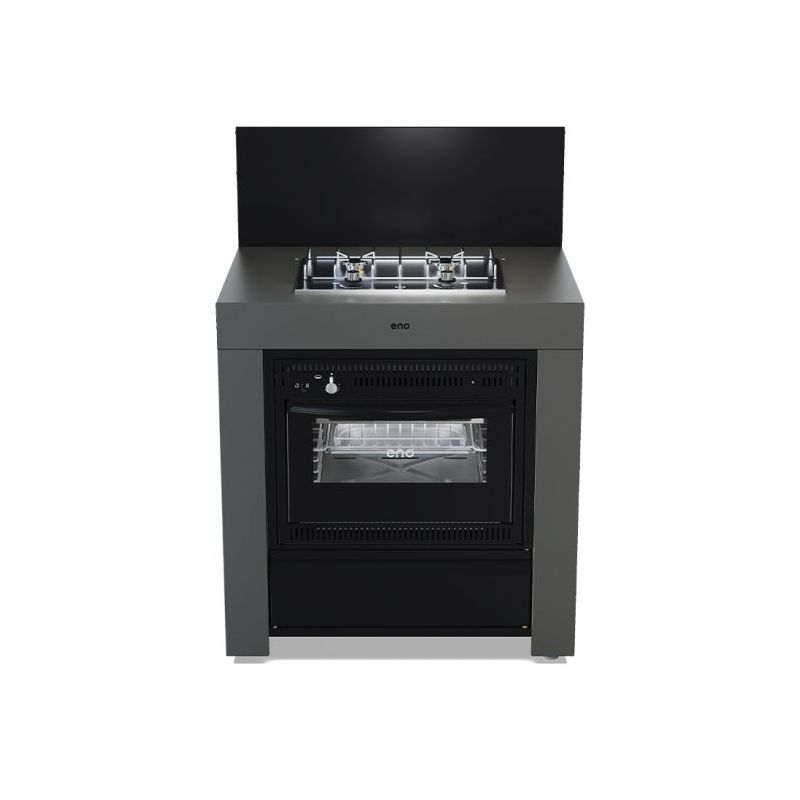 ENO Modulo Combiné four gaz 80cm 2 feux gris 3224780000570