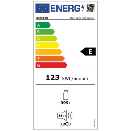Réfrigérateur Liebherr 382 L PowerCooling, technologie BioFresh RSFE5220-20