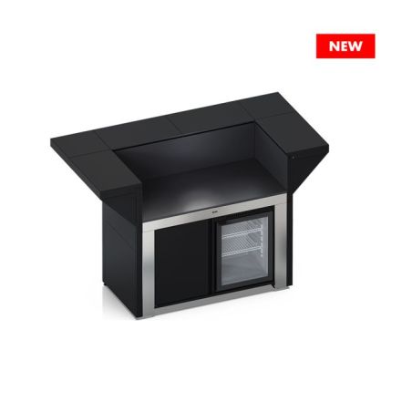 Îlot de cuisine MODULO 120cm Frigo 75L Inox marin 3224780044802
