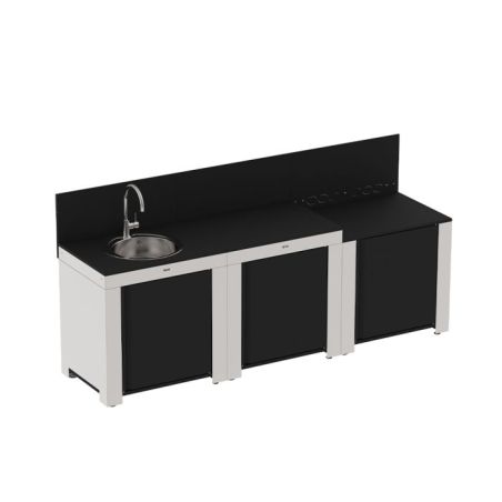 Cuisine d'été CLASSIC 3 modules Inox 240cm Int/Ext 3224780044369