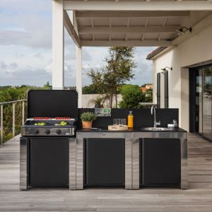 Cuisine d'été CLASSIC 3 modules Inox 240cm Int/Ext 3224780044369