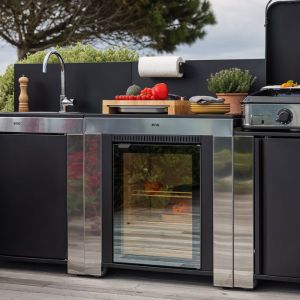 Meuble Frigo Extérieur MODULO 80cm Acier Inox Tropicalisé 75L-Inox
