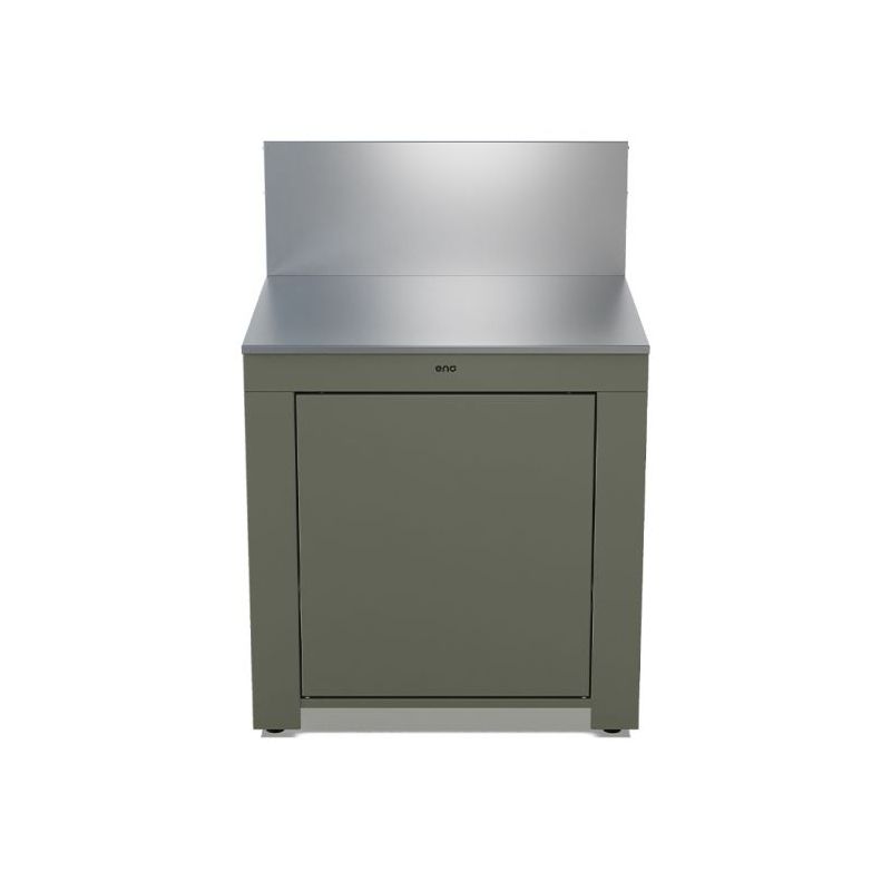 Plan travail extérieur ENO Modulo 80cm Inox Sauge PMOD7601