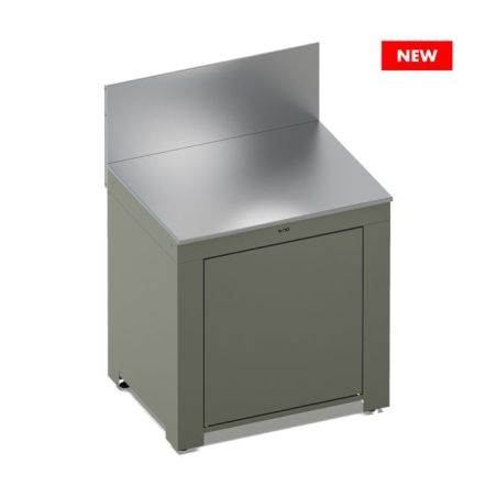 Plan travail extérieur ENO Modulo 80cm Inox Sauge PMOD7601