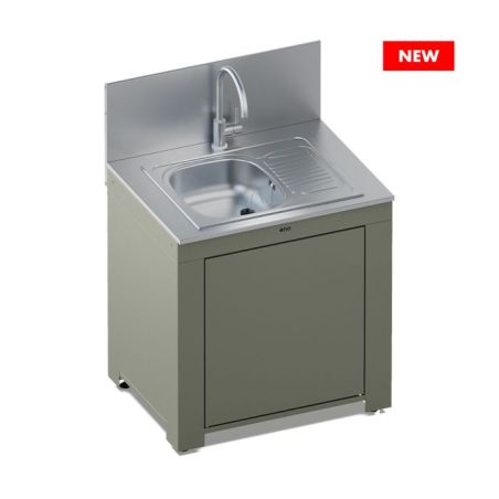 Meuble évier extérieur Eno MODULO Évier-Sauge 80cm Acier Inox