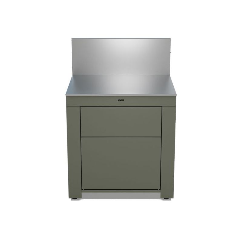 Eno MODULO Plan de travail-Tiroirs-Sauge Module 80cm Inox Tiroirs