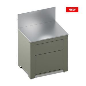 Eno MODULO Plan de travail-Tiroirs-Sauge Module 80cm Inox Tiroirs