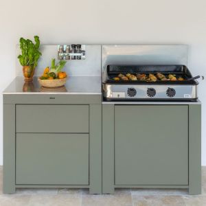 Eno MODULO Plan de travail-Tiroirs-Sauge Module 80cm Inox Tiroirs