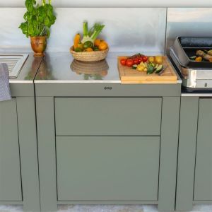 Eno MODULO Plan de travail-Tiroirs-Sauge Module 80cm Inox Tiroirs